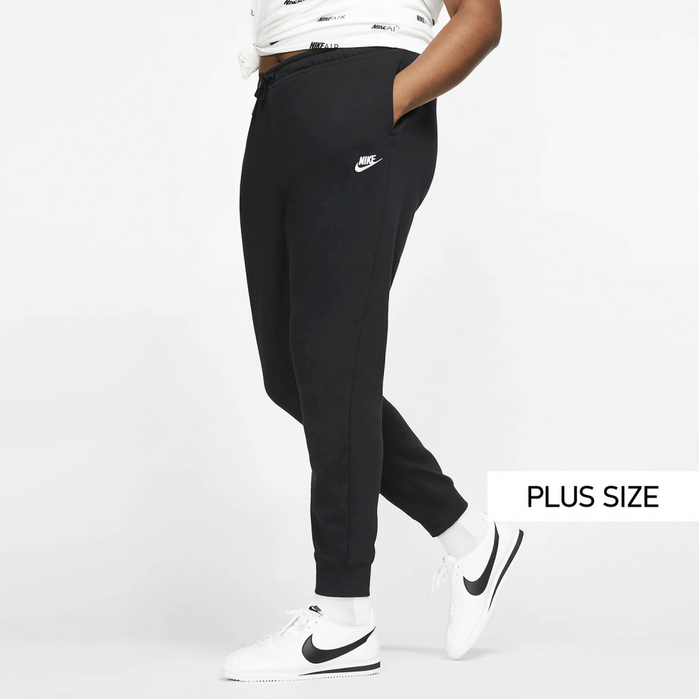 Nike Sportswear Essential Plus Size Fleece Γυναικείο Παντελόνι Φόρμας