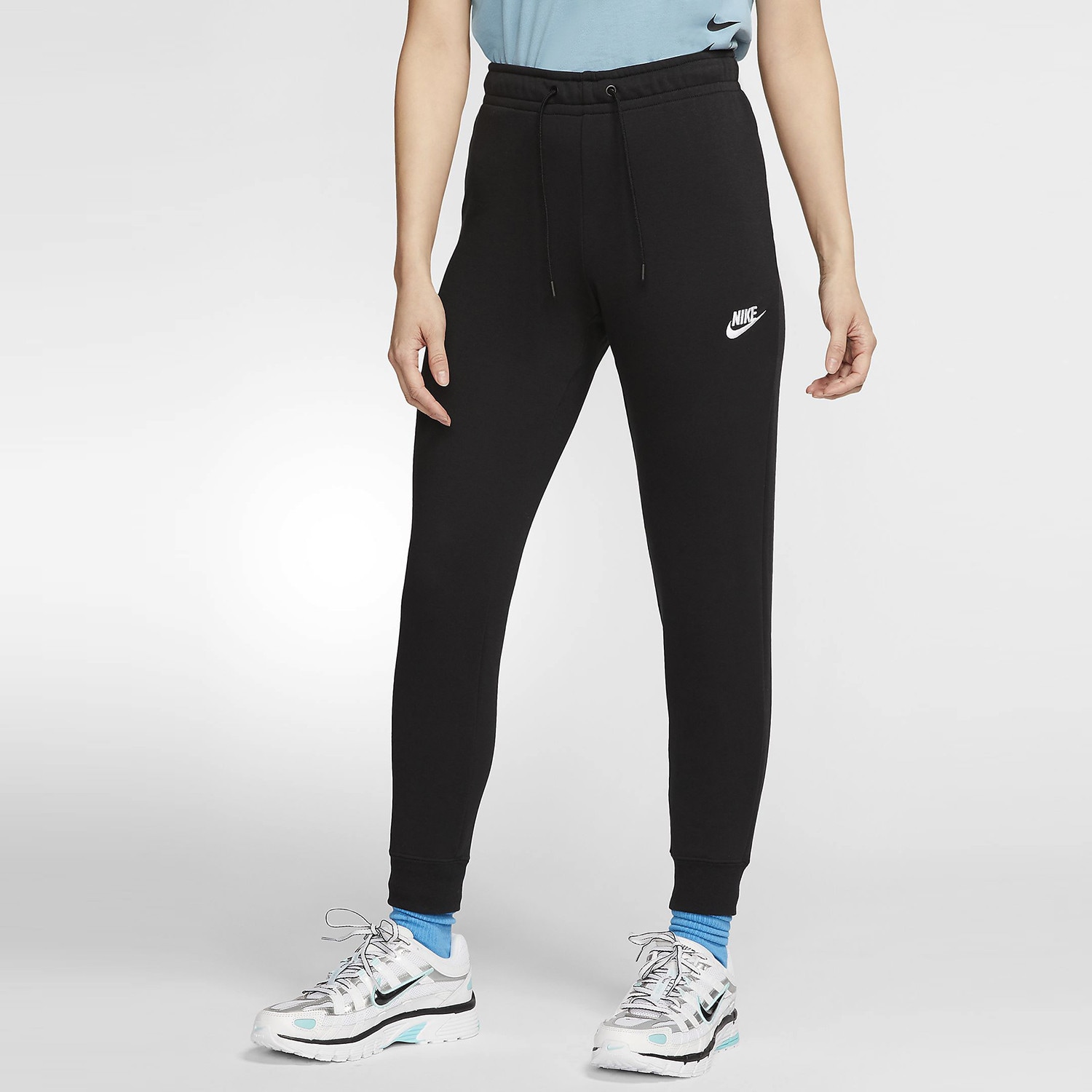 Nike W Nsw Essntl Pant Tight Flc BLACK WHITE BV4099 010