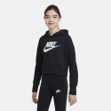 Nike Sportswear Girls' Cropped Παιδική Μπλούζα με Κουκούλα