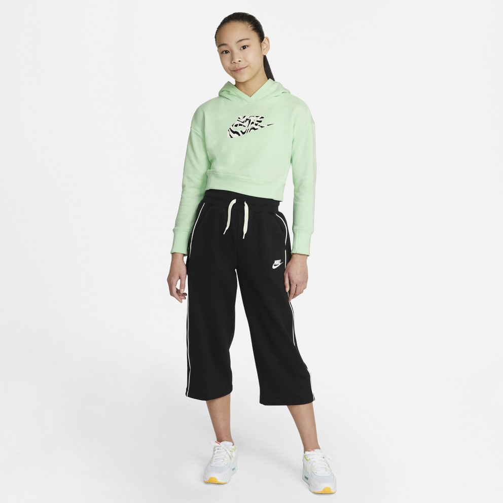 Nike Sportswear Girls' Cropped Παιδική Μπλούζα με Κουκούλα