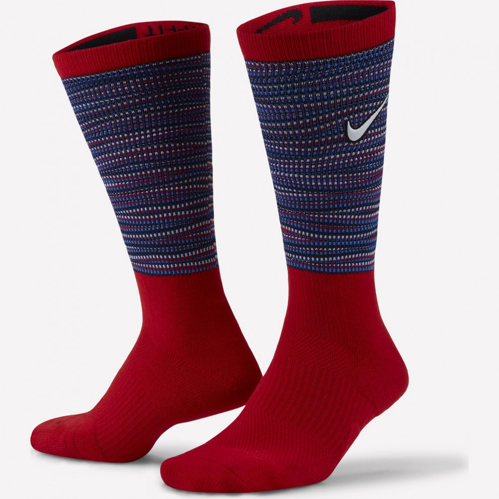 Nike Elite Crew Unisex Basketball Socks Red / Blue DH9825-657