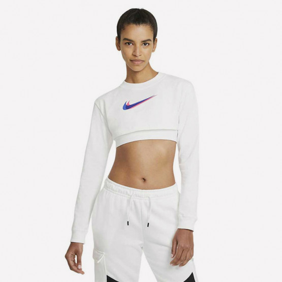 Nike Sportswear Print Γυναικείο Crop Top Με Μακρύ Μανίκι