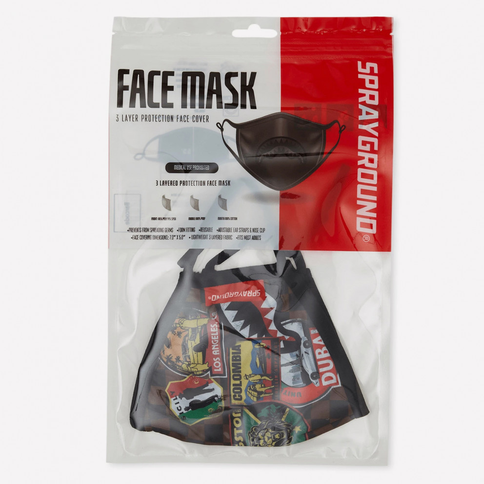 Sprayground Travel Patches Face Mask