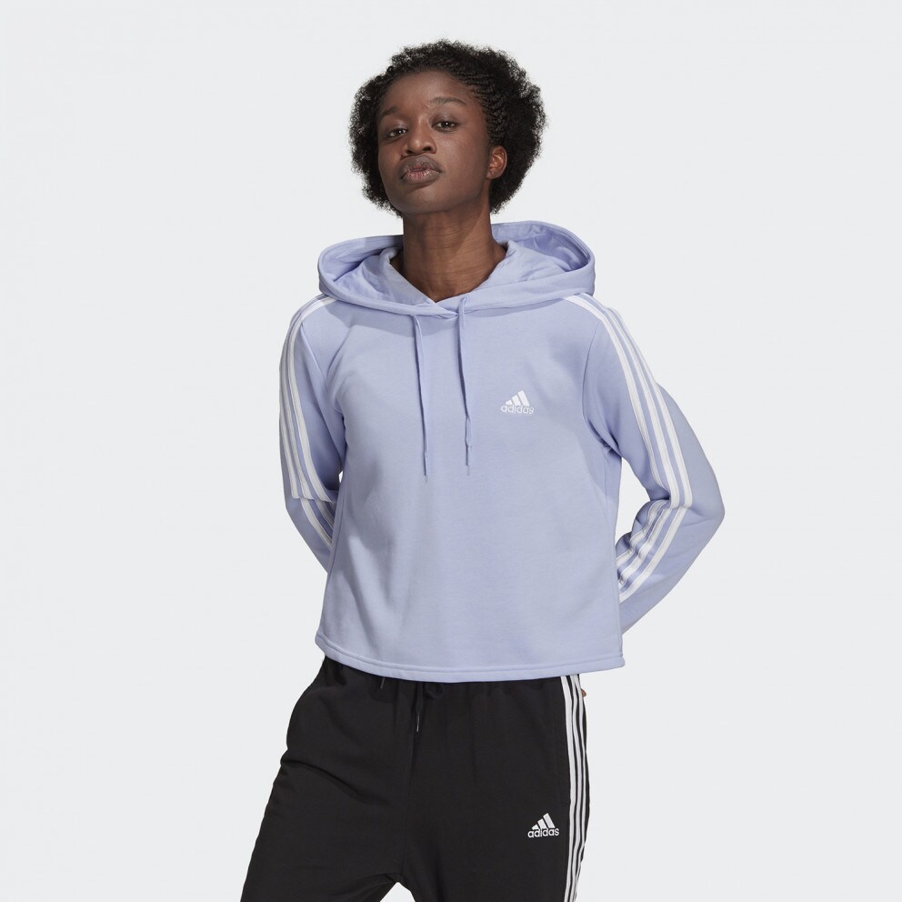 adidas Performance Essentials 3-Stripes Γυναικεία Cropped Φούτερ