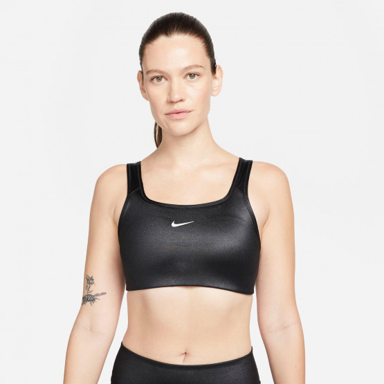 Nike Dri-FIT Swoosh Women's Medium-Support 1-Piece Pad Shine Sports Bra