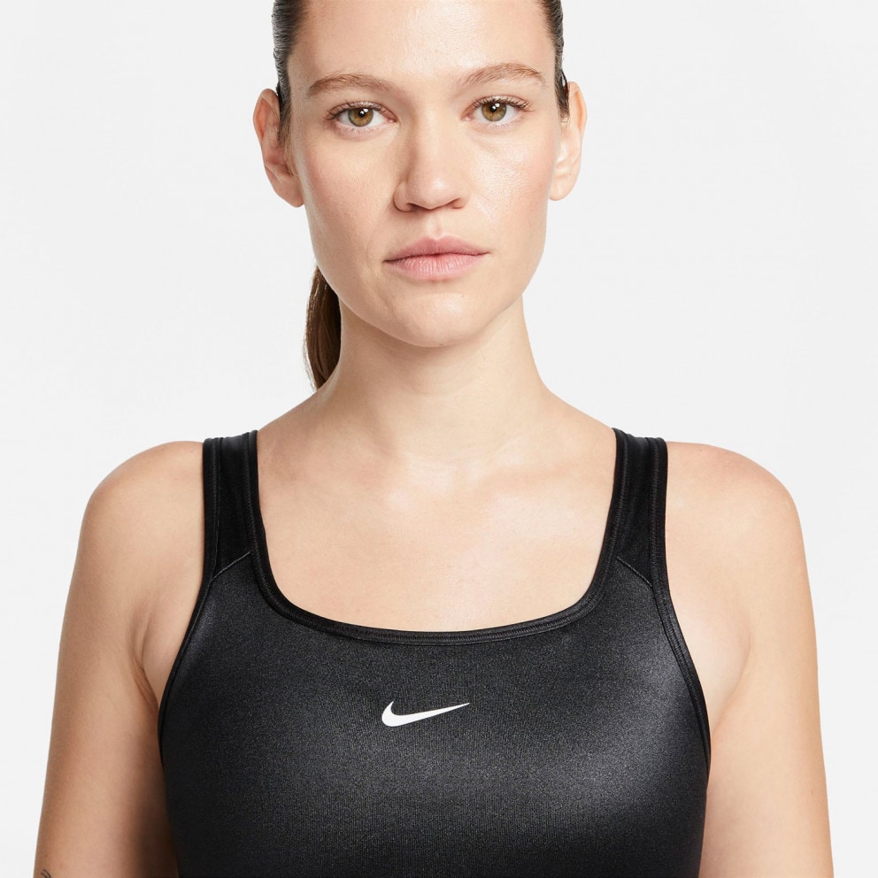 Nike Dri-FIT Swoosh Medium-Support 1-Piece Pad Shine Γυναικείο Μπουστάκι