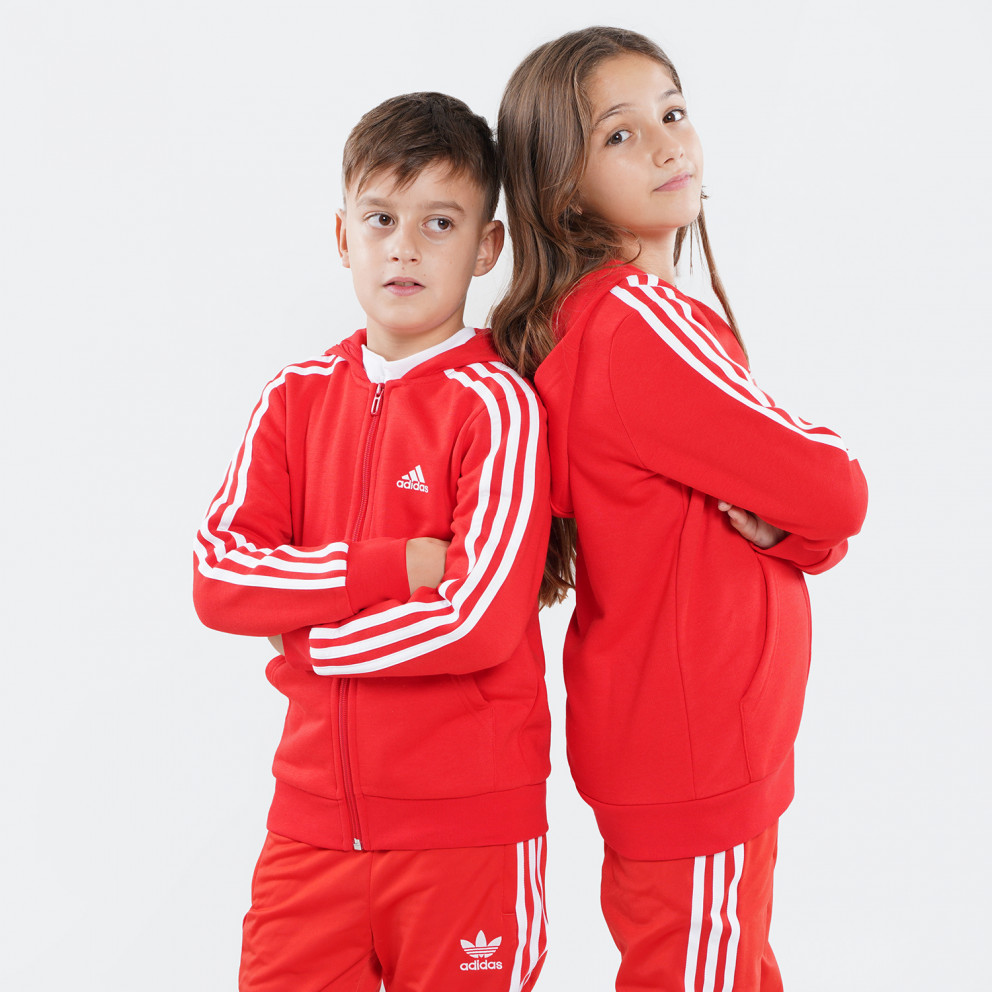 Couscous Fluisteren Ultieme adidas Performance Hoodie 3-Stripes Essentials Kid's Jacket Red GQ8904