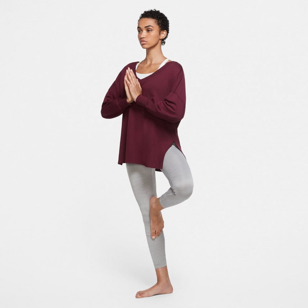 Nike Yoga Statement Cover Up Γυναικεία Μπλούζα με Μακρύ Μανίκι