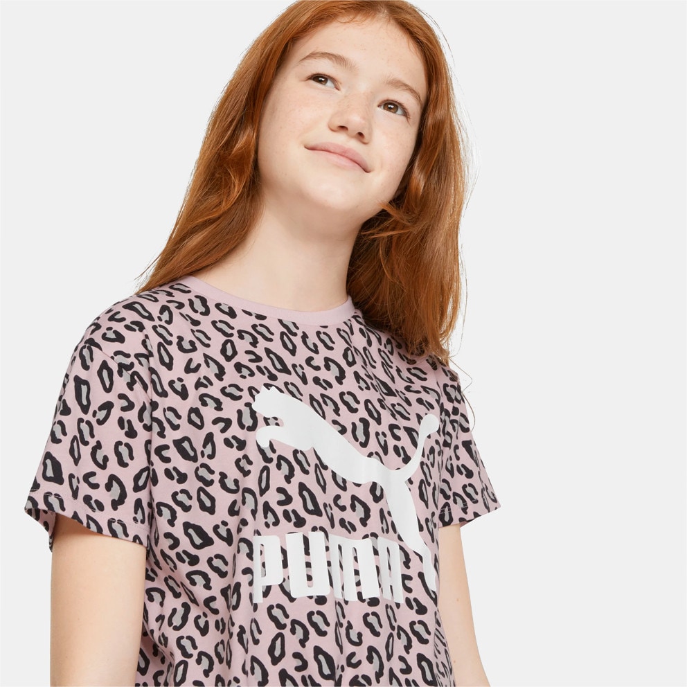 Puma Classics Summer Roar Aop Knotted Kid's T-shirt