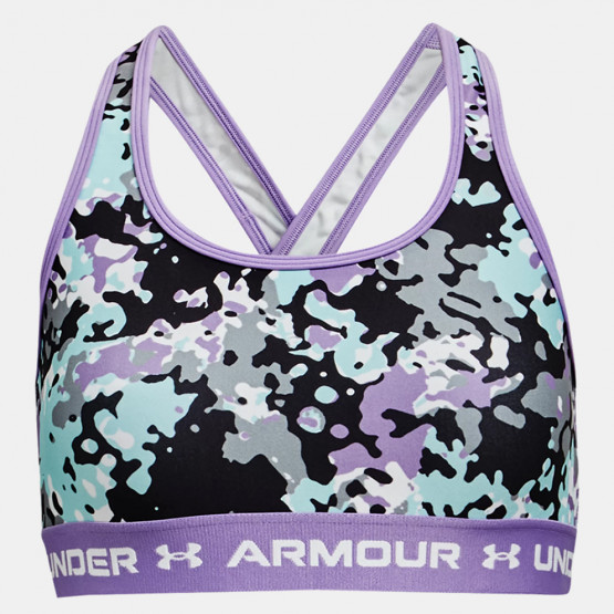 Under Armour Crossback Mid Printed Girls Sports Bra