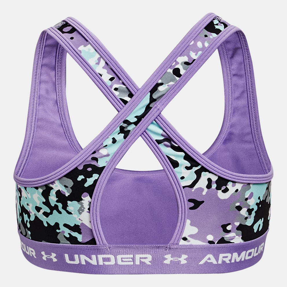 Under Armour Crossback Mid Printed Girls Sports Bra