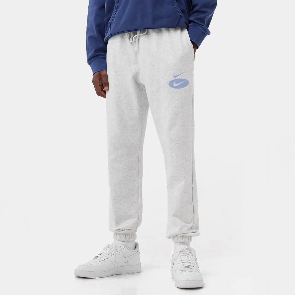 Nike swoosh white joggers hotsell