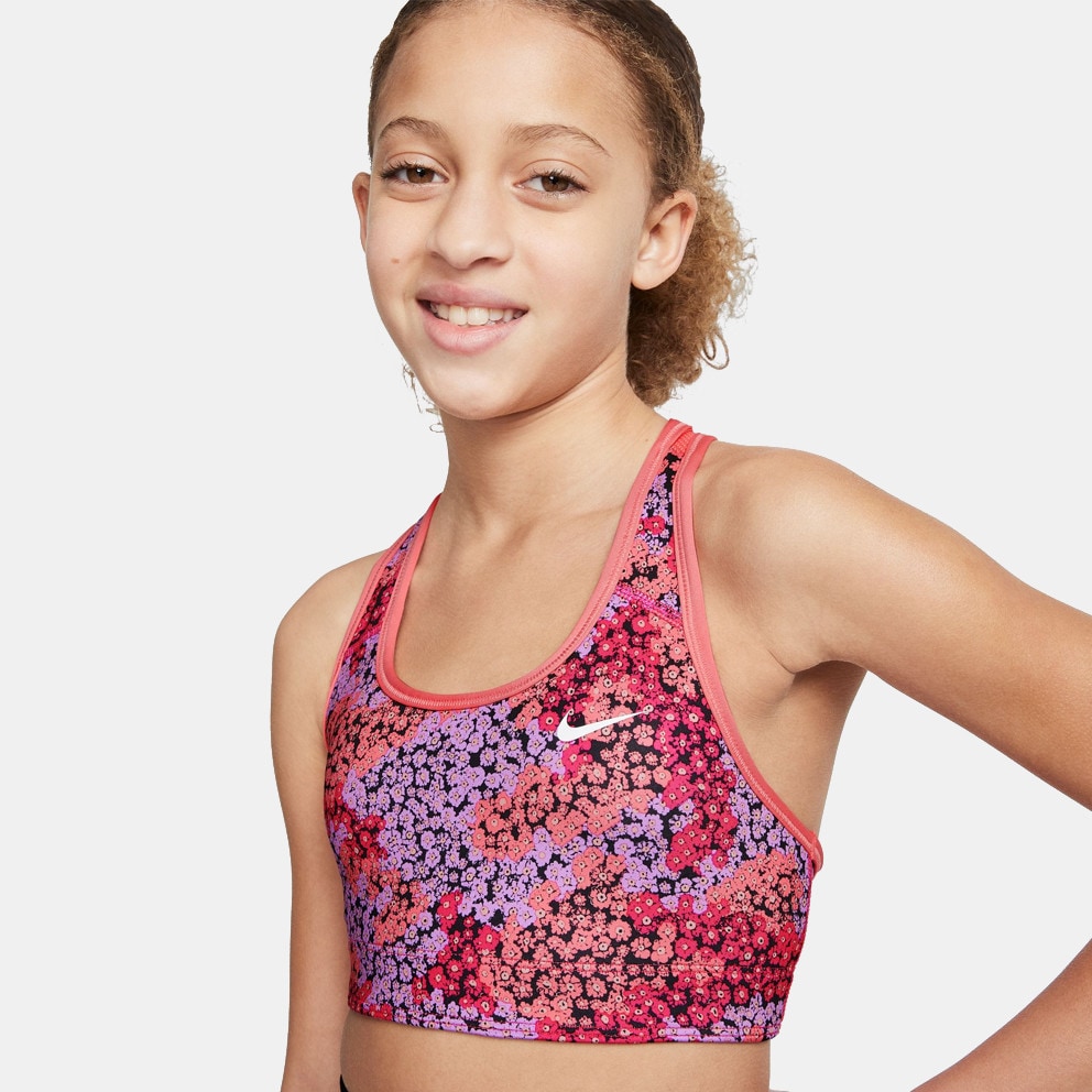 Nike Dri-FIT Swoosh Kids' Sports Bra White Multicolor DM8227-603