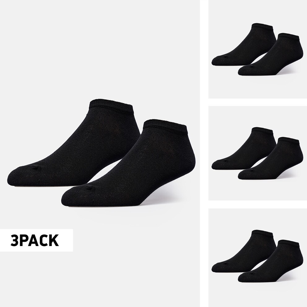 Nuff Non Show 3-Pack Unisex Socks Black NF.PNS.3P-BLK