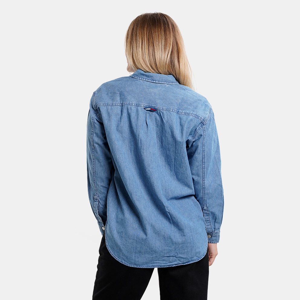 Tommy Jeans Chambray Badge Boy Regular Fit Women's Shirt