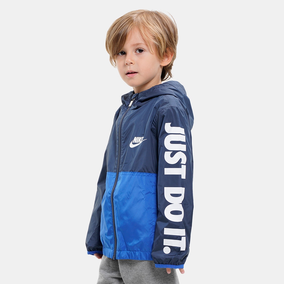 Nike Kids' Windbreaker Jacket Blue 86J278-U90