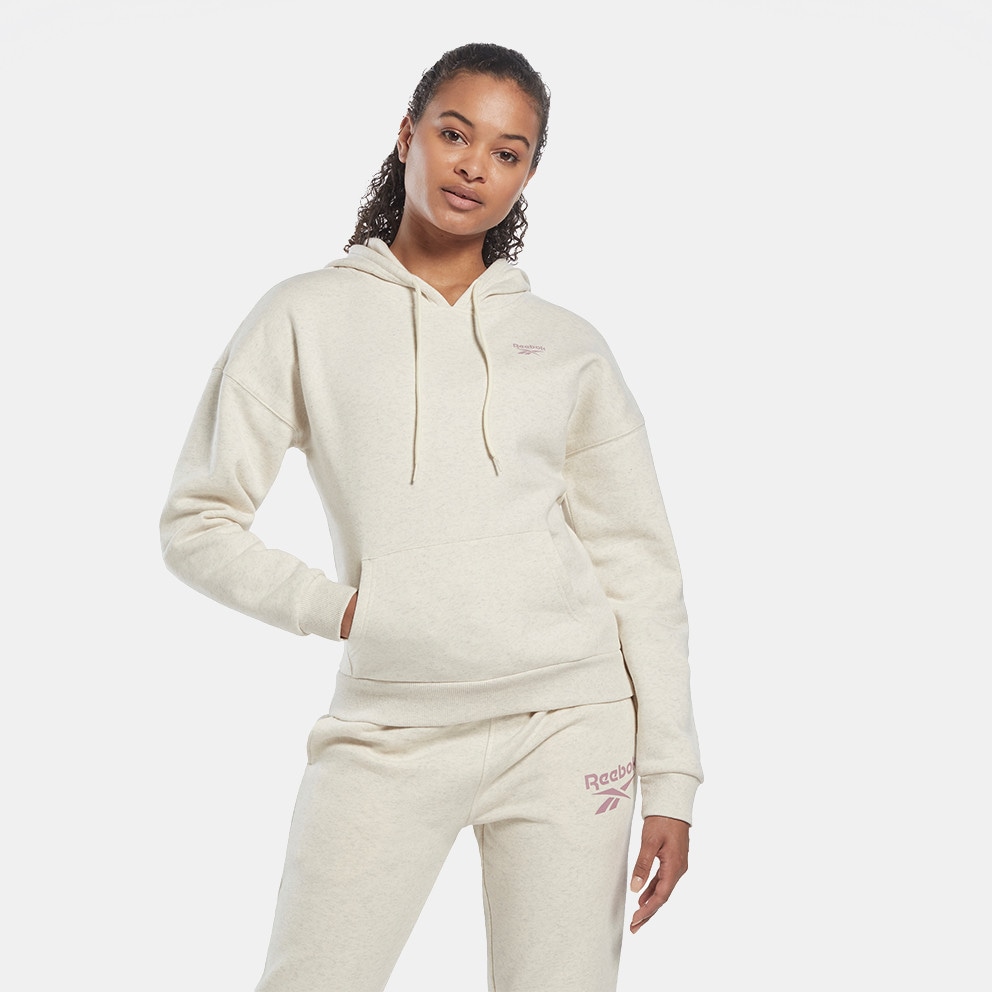 Reebok Identity Logo Fleece Women s Hoodie Beige HK6802
