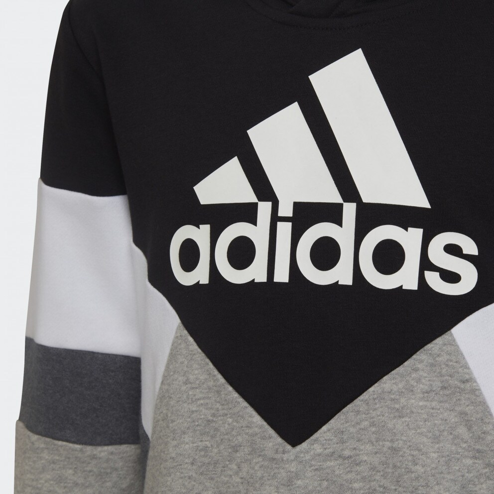 adidas Colorblock Fleece Παιδική Μπλούζα με Κουκούλα