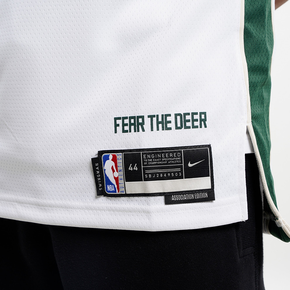 Nike NBA Giannis Antetokounmpo Milwaukee Bucks Association Edition 2022/23 Swingman Dri-FIT Basketball Jersey