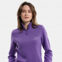 Target Zip Neck Fleece ''Social" Γυναικεία Μπλούζα Φούτερ