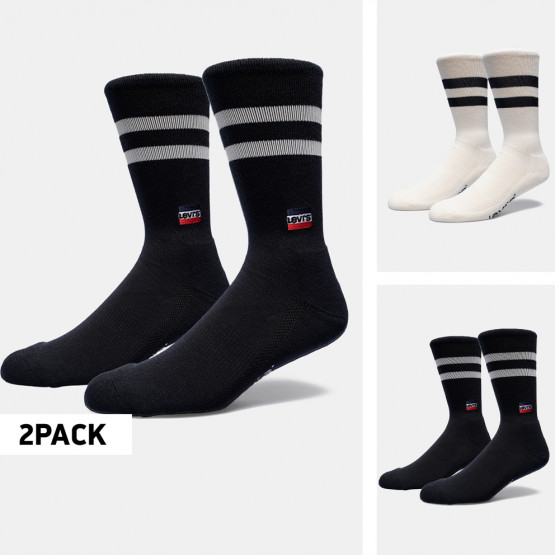 Levi's Reg Cut Retro Sport Stripes 2-Pack Men's Socks