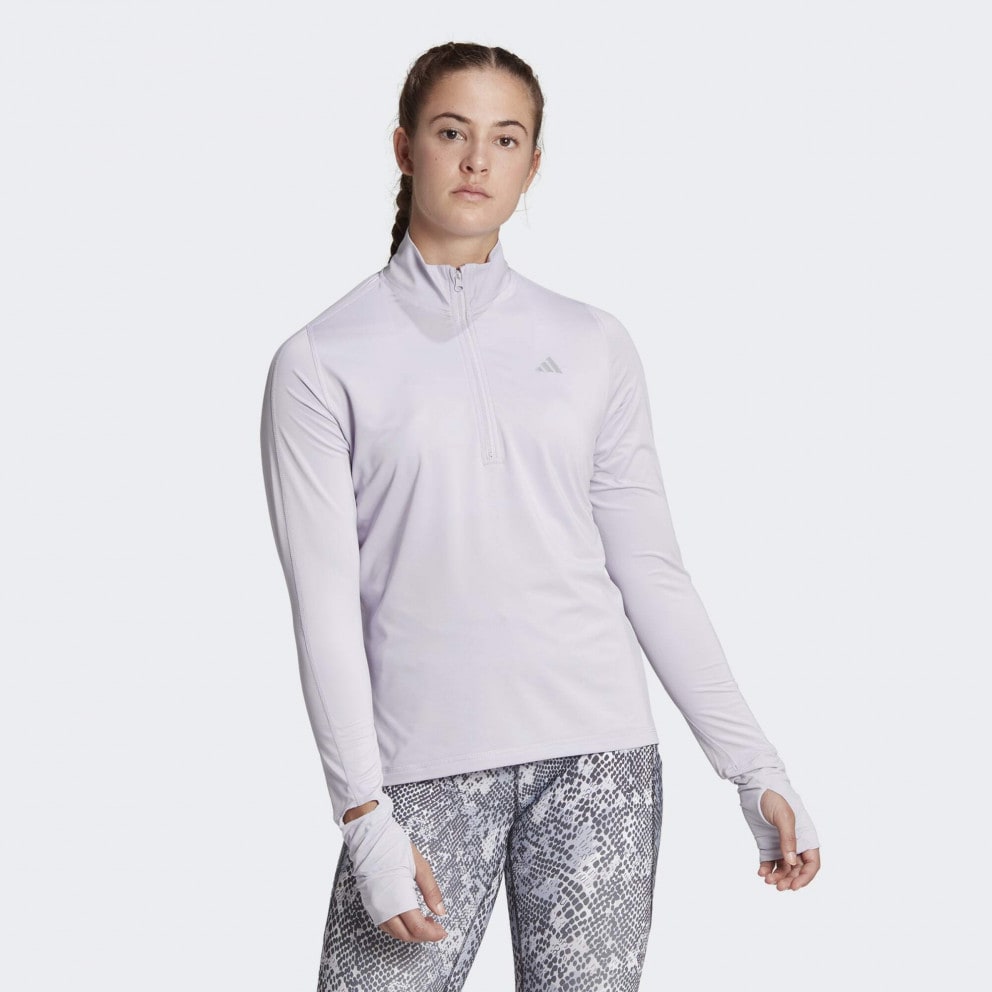 adidas Performance Fast 1/2 Zip Γυναικεία Μπλούζα με Μακρύ Μανίκι