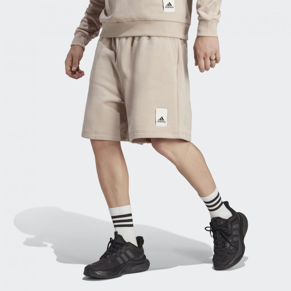 Adidas fleece shorts clearance