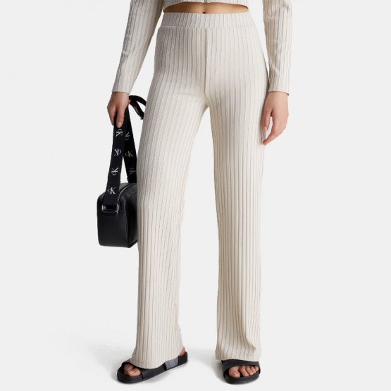 Calvin Klein Ribbed Jersey Flared Women's Track Pants