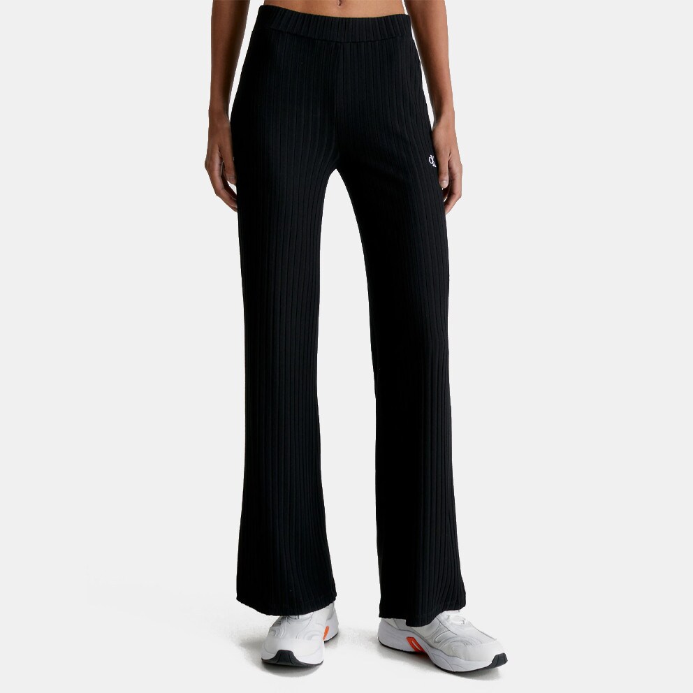 Calvin Klein Ribbed Jersey Flared Women's Trousers