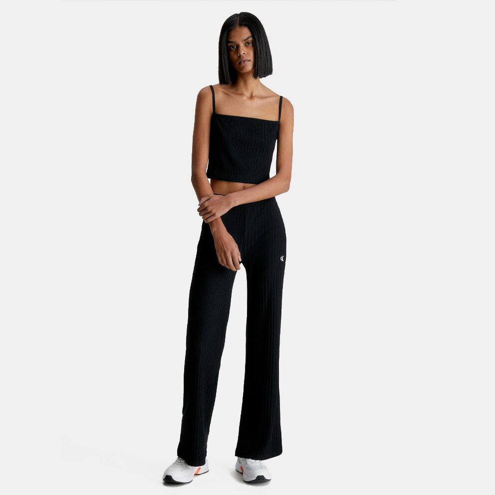 Calvin Klein Ribbed Jersey Flared Women's Trousers