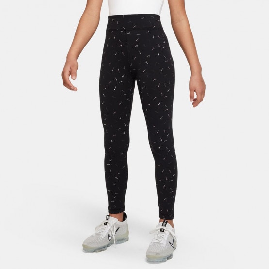 Junior's Crescent Moon V301 Black Athletic Workout Leggings One