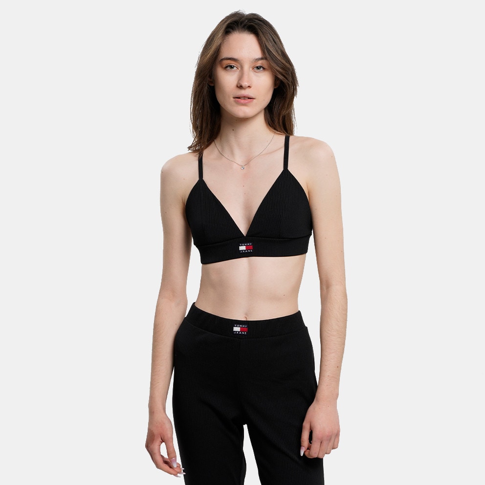 Tommy Jeans Badge Cropped Rib Knit Women's Bralette