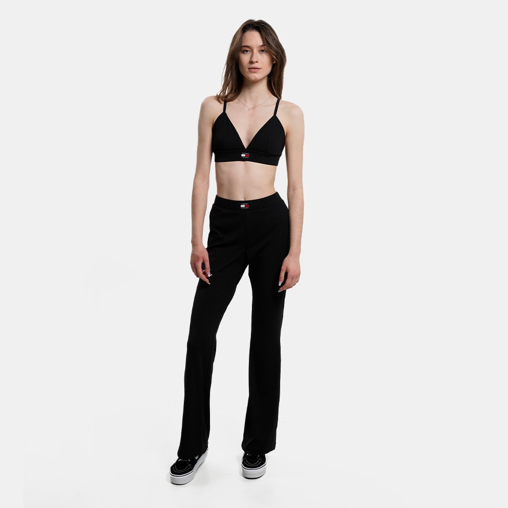 Tommy Jeans Badge Cropped Rib Knit Women's Bralette