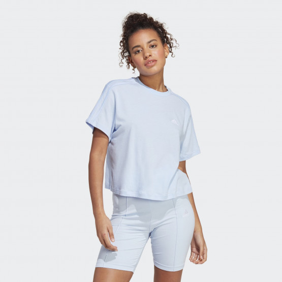 adidas Performance Essentials 3-Stripes Single Jersey Γυναικείο Cropped T-shirt
