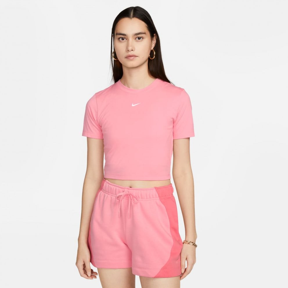 Nike Sportswear Essential Women's Cropped T-shirt Pink FB2873-611