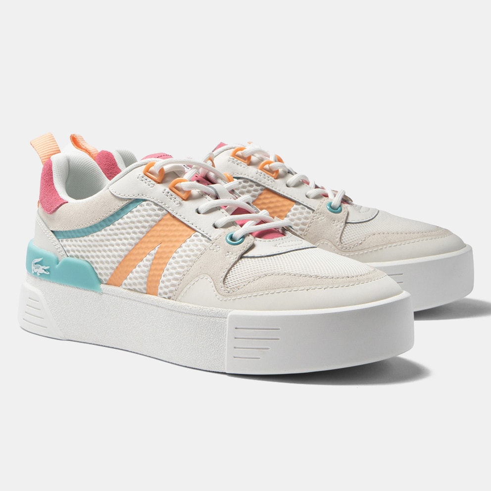 Lacoste L002 Leather Heel Pop Trainers Women's Shoes