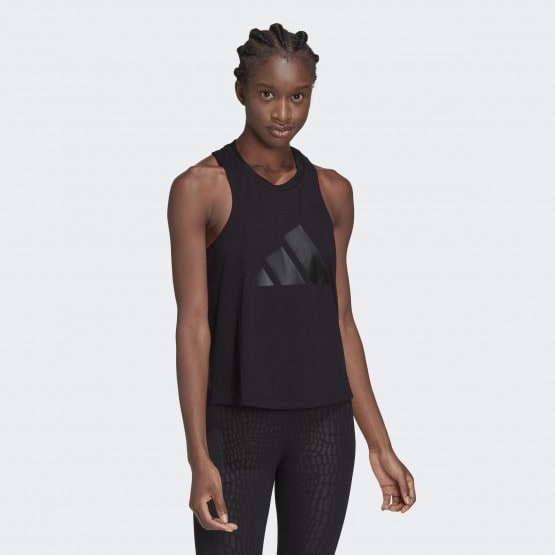 adidas Women's Train Icons 3 Bar Logo Tank Top