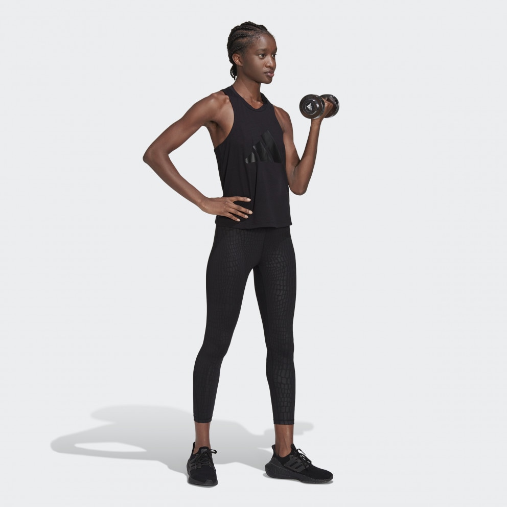 adidas Women's Train Icons 3 Bar Logo Tank Top