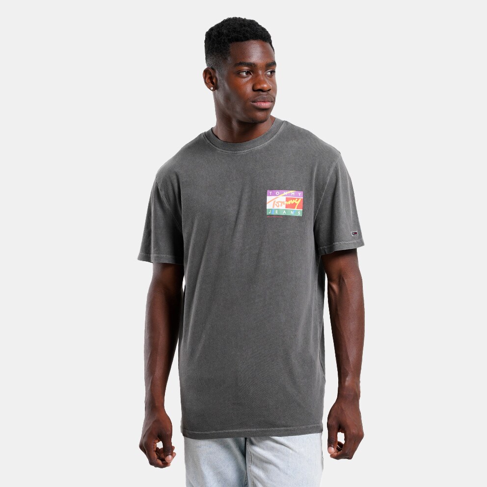 Tommy Jeans Signature Pop Flag Men s T shirt Black DM0DM16827 BDS