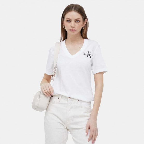 Calvin Klein Monologo Slim V-Neck Γυναικείο T-shirt