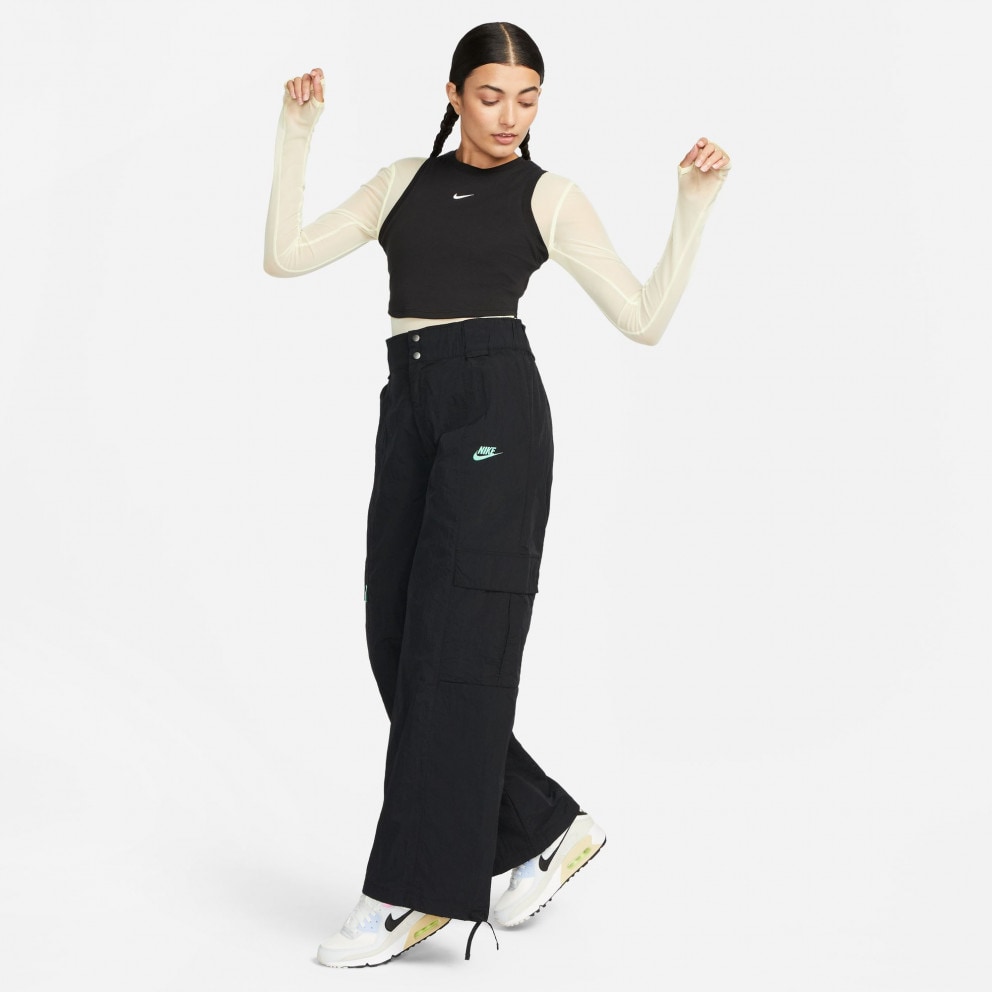 Nike Sportswear Essential Rib Cropped Γυναικεία Αμάνικη Μπλούζα