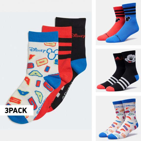 adidas Mickey Mouse Crew 3-Pack Kids' Socks