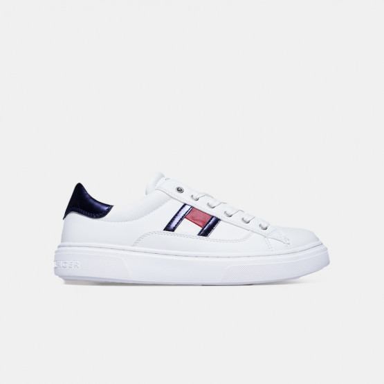 Tommy Jeans Flag Low Cut Lace-Up Kid's Shoes White T3A9-32966-1355-A473