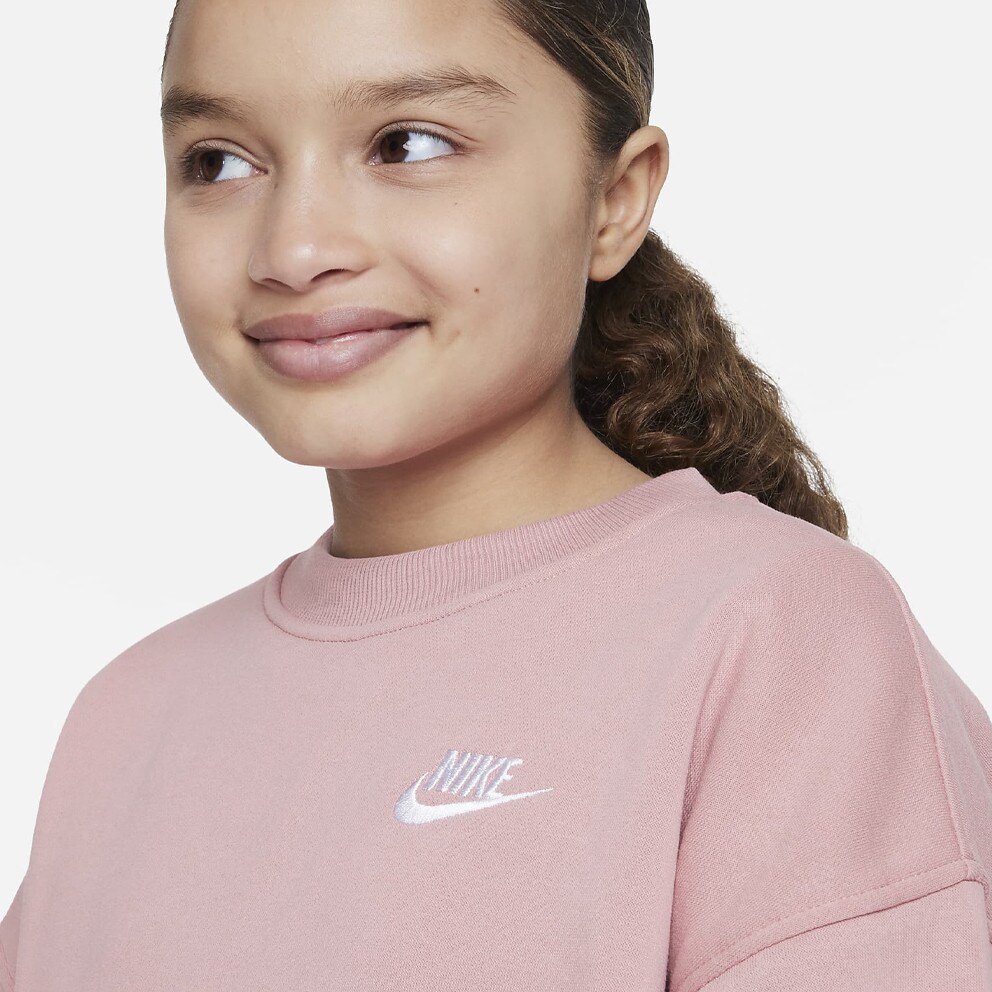 Nike Sportswear Club Fleece Oversized Παιδική Μπλούζα Φούτερ