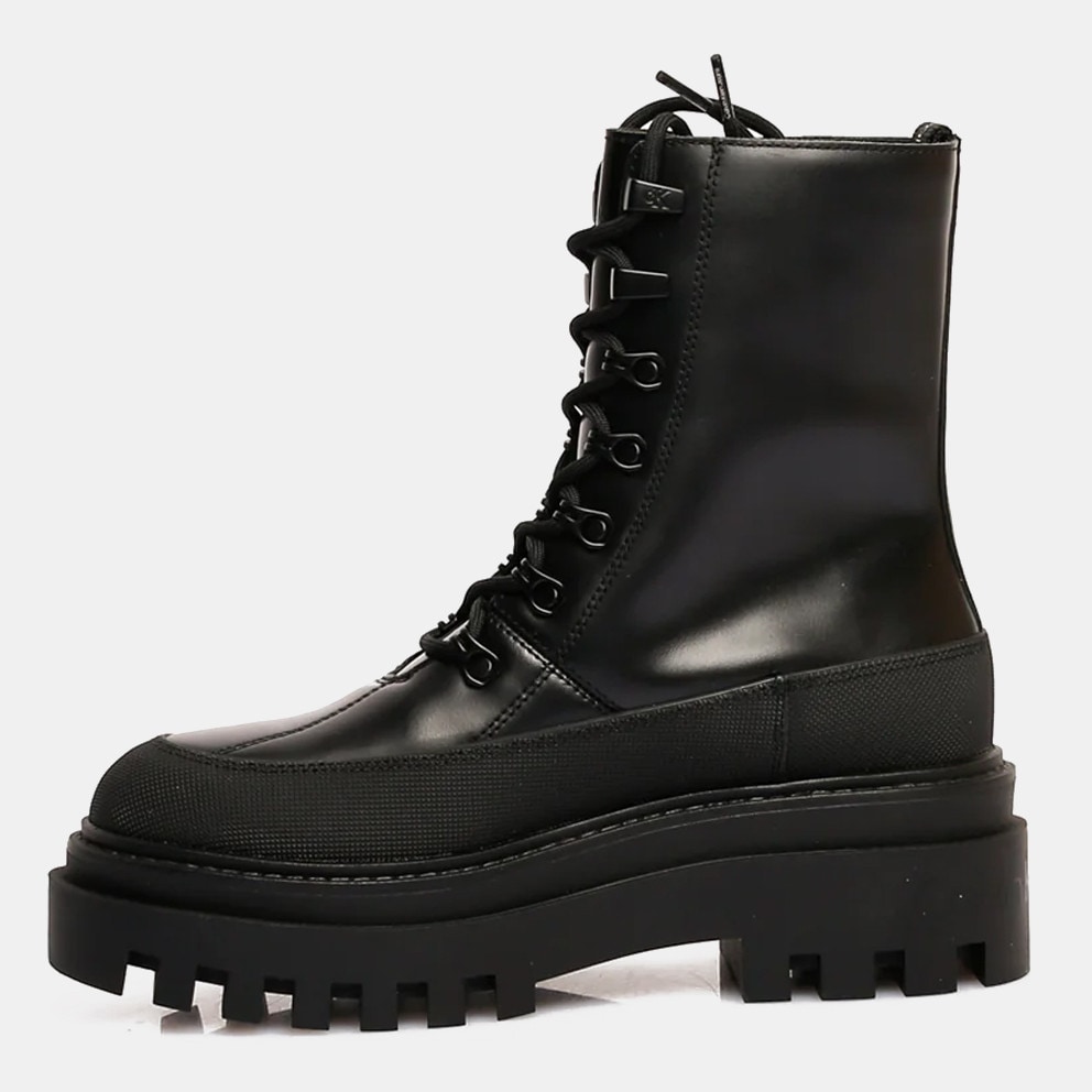 Calvin Klein Flatform Lace Up Boot Lth