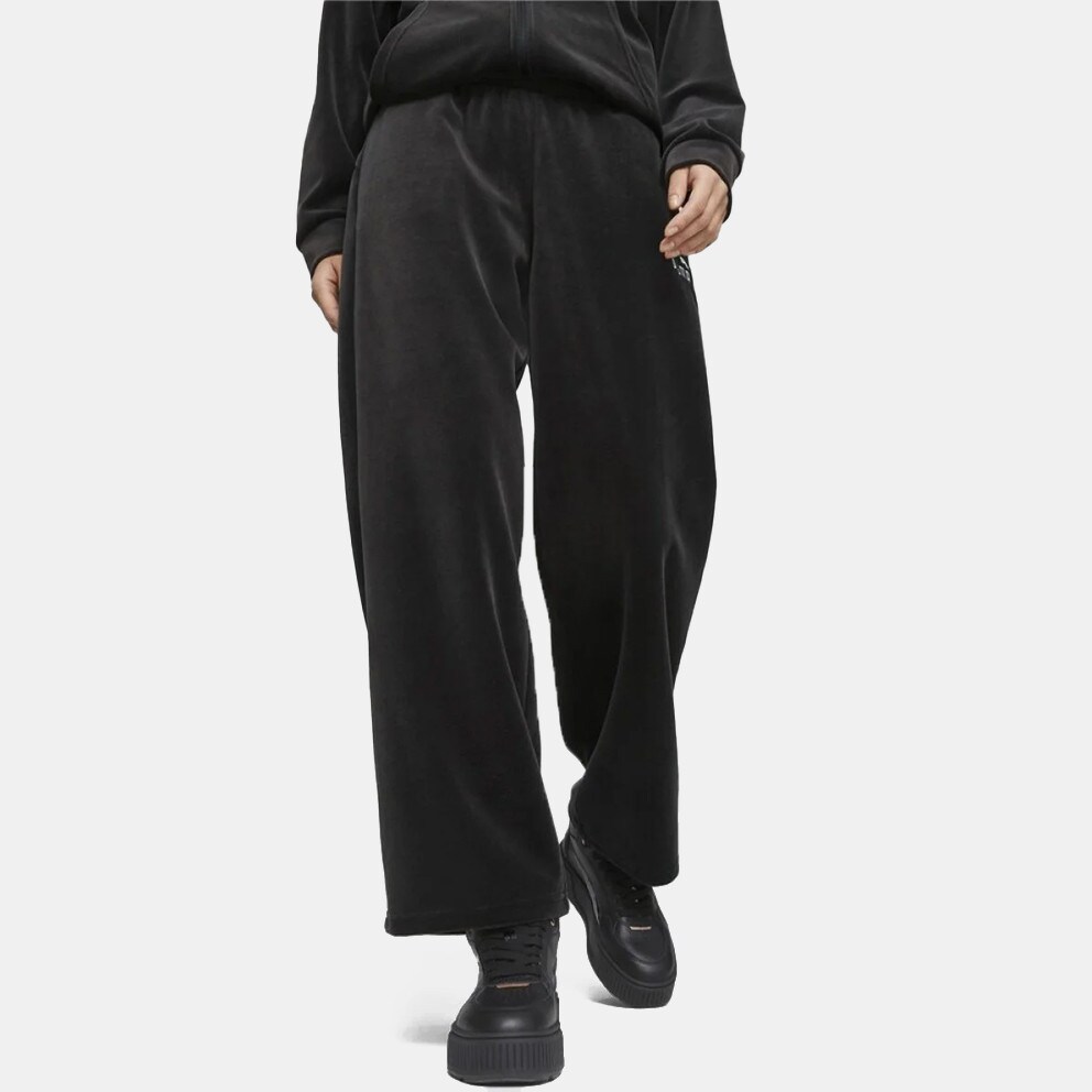 Puma Essentials Elevated Velour Straight Women's Track Pants