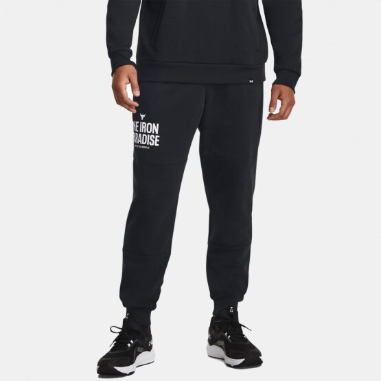 Under Armour Project Rock Rival Fleece Ανδρικό Jogger Παντελόνι Φόρμας