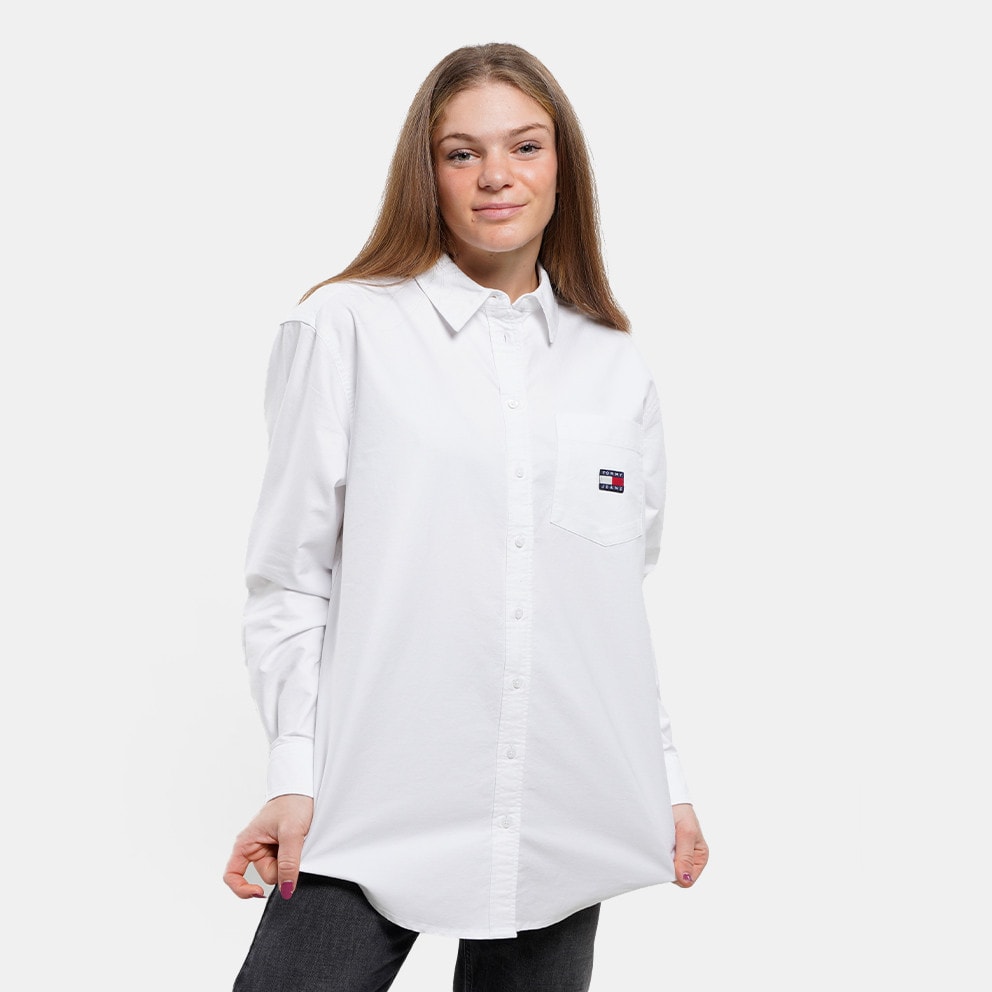 Tommy Jeans Badge Patch Pocket Boyfriend Oxford Relaxed Fit Women’s Shirt