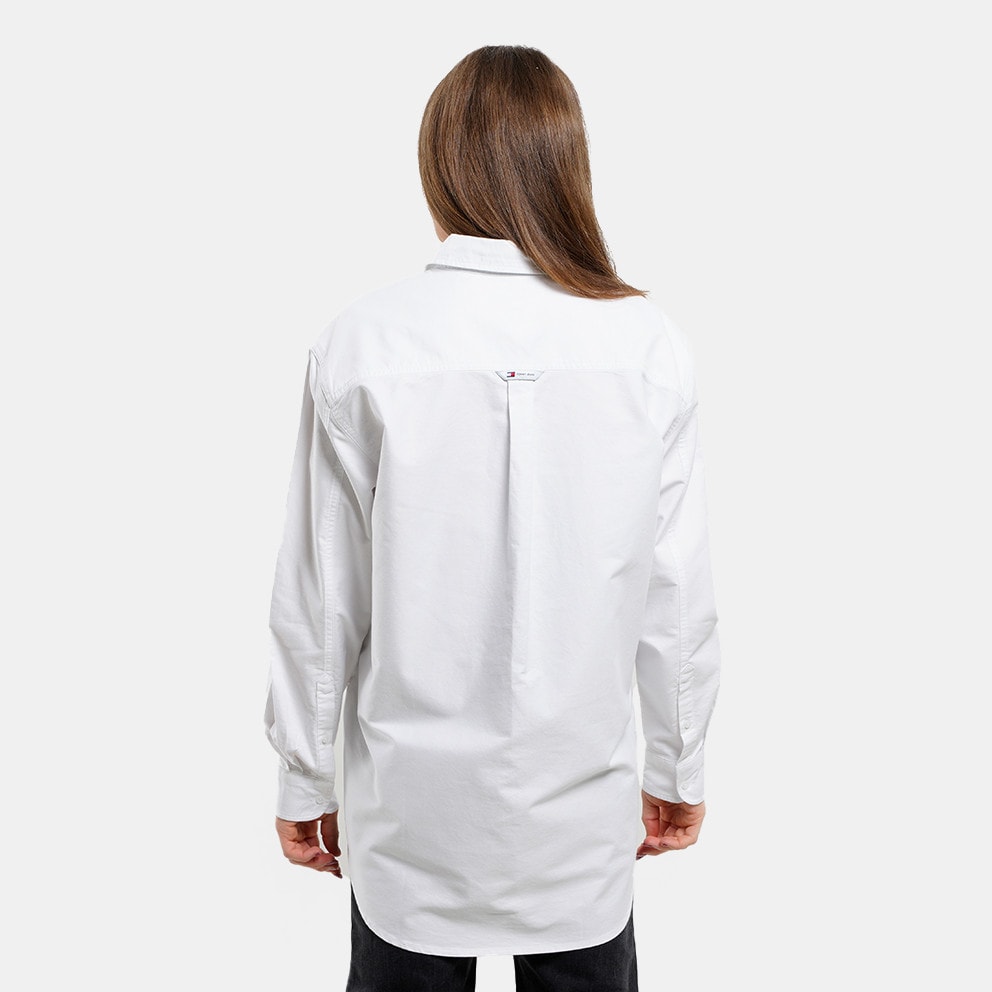 Tommy Jeans Badge Patch Pocket Boyfriend Oxford Relaxed Fit Women’s Shirt