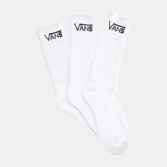 Vans Classic 3 Pack Crew Socks In White 